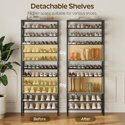 YATINEY 12 Tier Shoe Rack, Large Capacity Shoe Storage Organizer Holds 48 Pairs - Image 5