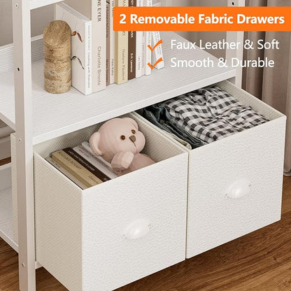 Furologee White 6 Tier Bookshelf - Image 5