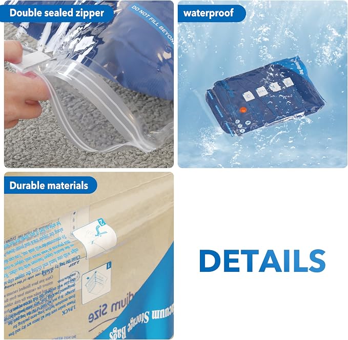 MEIQIHOME Vacuum Storage Bags, Space Saver Sealer Bags, Vacuum seal bags - Image 5