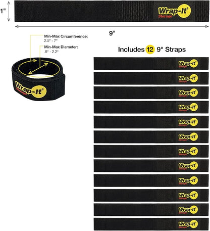 Quick-Straps by Wrap-It Storage – 9” Black - Image 3