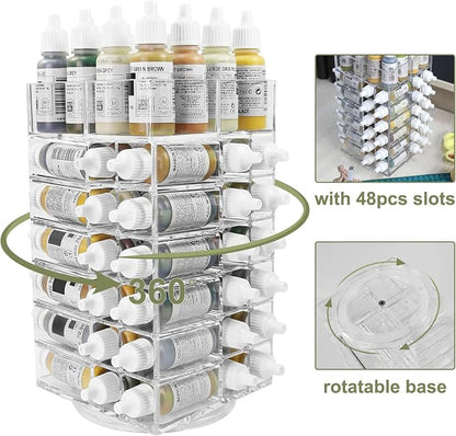 Evemodel 6-Tier Spinning Paint Organizer Rack - Image 2