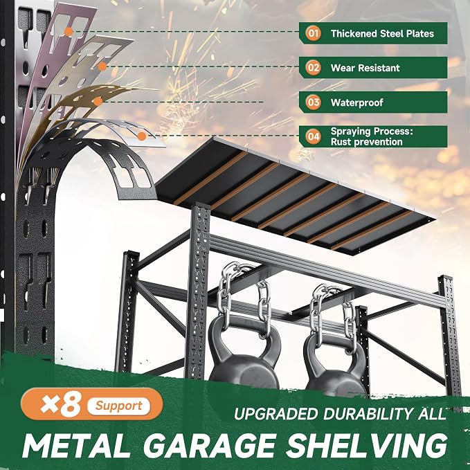 Letaya 2000LBS Storage Shelves Heavy Duty, 4 Tier Adjustable Utility Rack Shelf - Image 7