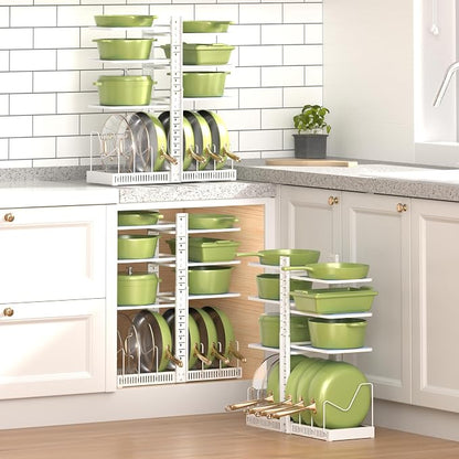 LAMU Pots and Pans Organizer under Cabinet, Pan Pot Organizers inside Cabinet - Image 7