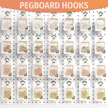 HUHOLE Pegboard Hooks 2 Inch 50PC, Fit 1/4" or 1/8" Pegboard, Ideal Peg Board - Image 6