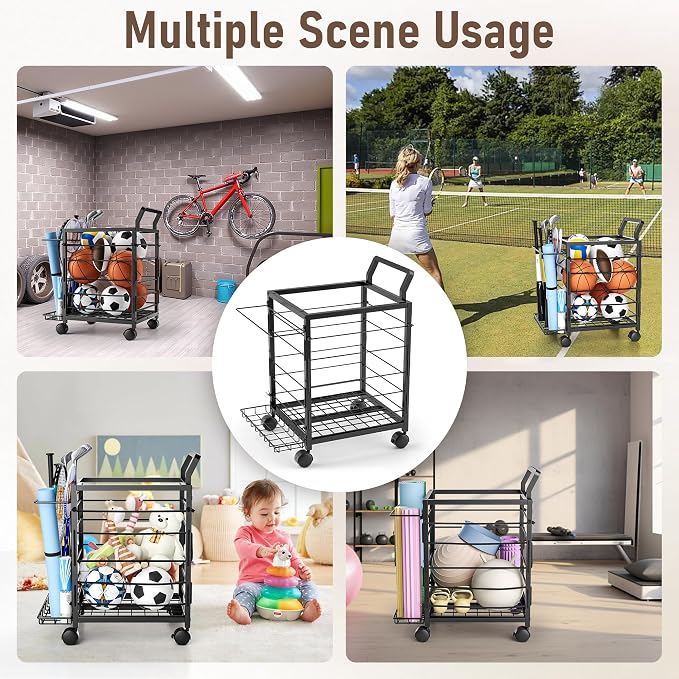 Sports Equipment Garage Organizer, Garage Ball Storage Rack - Image 7