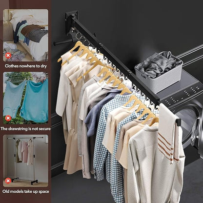 Wall Mounted Clothes Hanger, Clothes Drying Rack, Laundry Drying Rack, Drying - Image 5