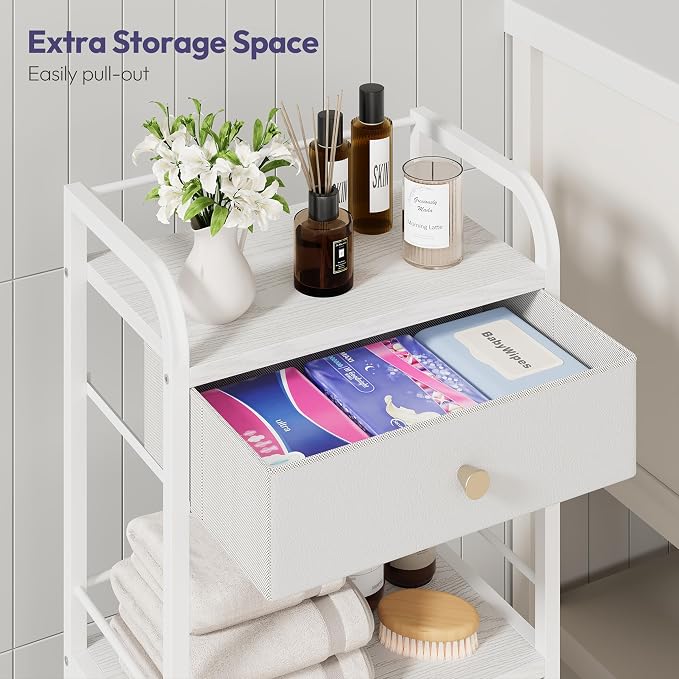 SWTYMIKI 14.57"x32.28" Bathroom Storage Cabinet – Freestanding Toilet Paper - Image 6