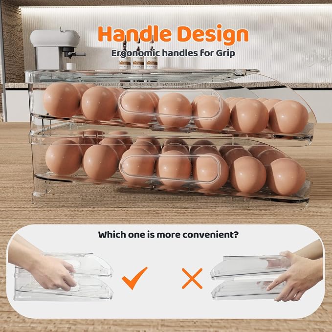 Egg Holder for Fridge, Automatic Steady Rolling Egg Dispenser - Image 4