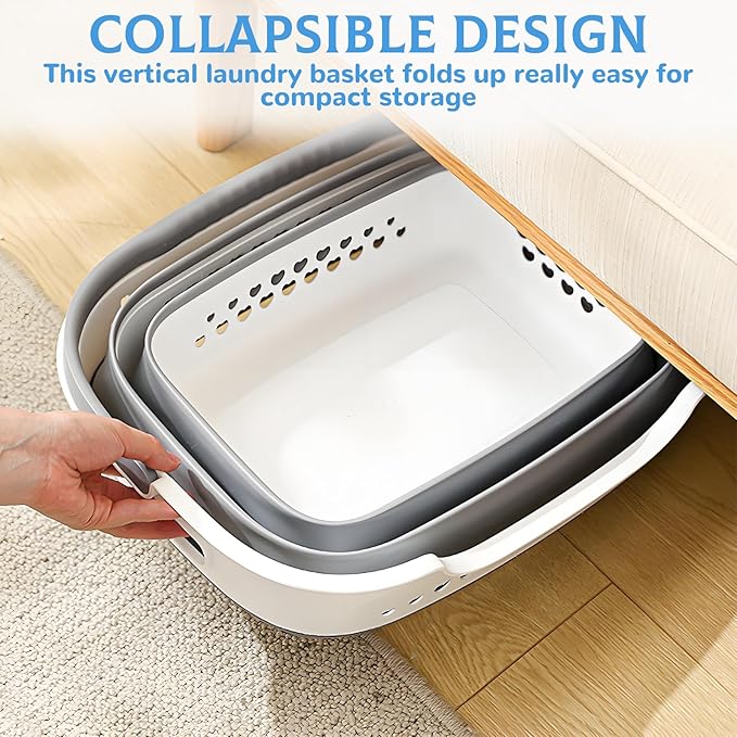 2 Pcs Collapsible Laundry Baskets - Image 5