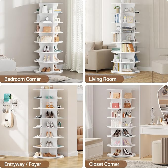 7-Tier Rotating Standing Shelf Unit - Image 8