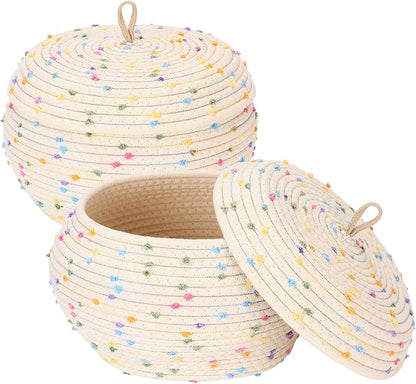 Sea Team Round Cotton Rope Storage Basket by SeaTeam