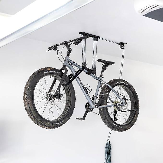 StoreYourBoard Bike Hoist, No-Slip Bicycle Ceiling Storage, Heavy-Duty Garage by StoreYourBoard