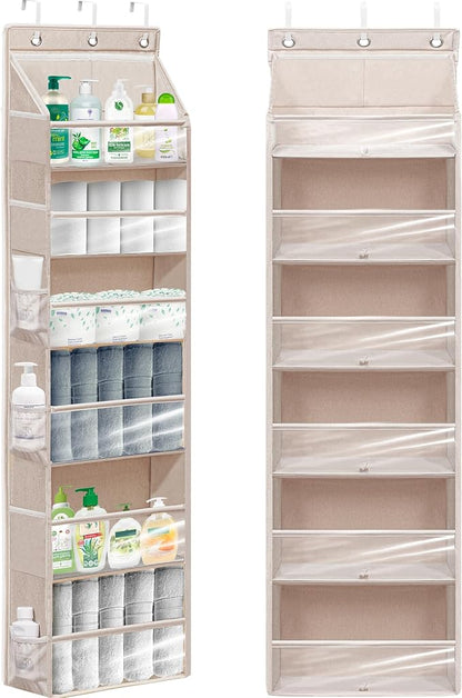 Over Door Organizer with 6 Extra Large Pockets 12 Side Pockets, Sturdy Closet by Unknown