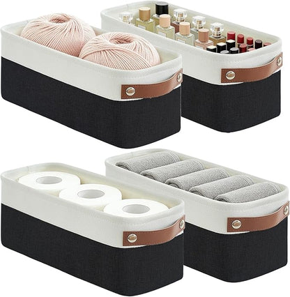 Bagnizer Small Fabric Storage Baskets, Decorative Basket by Bagnizer