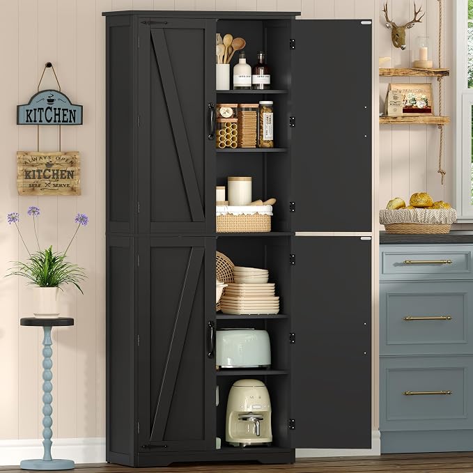 TEENFON Tall Storage Cabinet, Kitchen Cabinet by TEENFON