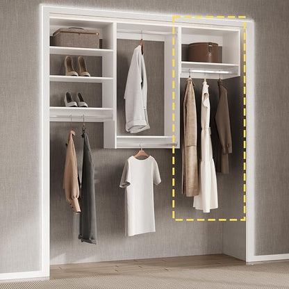 Tall Hanging Closet Unit, Modular Closet System, Wood Closet System Organizer - Image 2