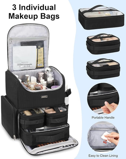 Relavel Makeup Backpack Large Makeup Bag - Image 3