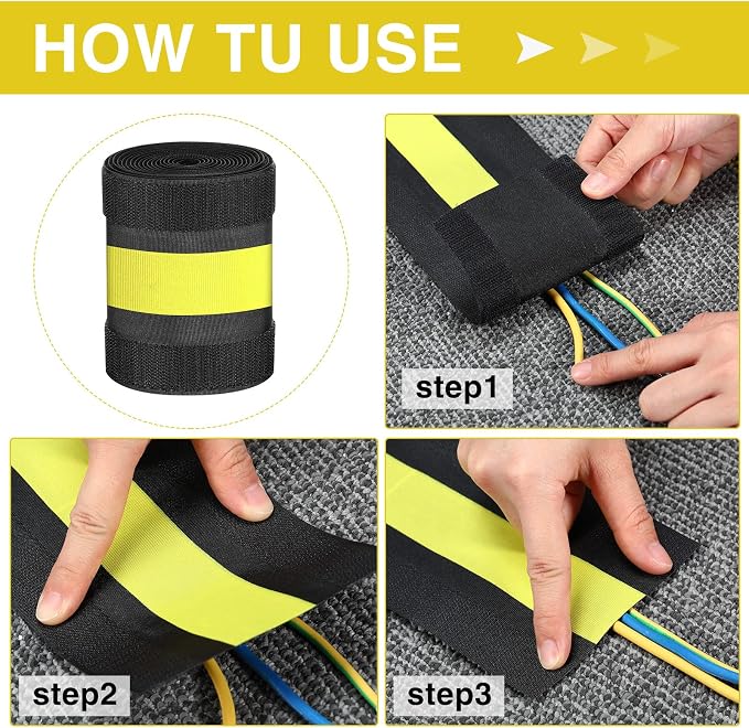 WILLBOND Carpet Cord Cover Cable Protector Floor Cover Cable Protector - Image 3