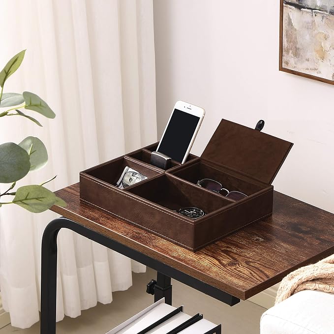 BEWISHOME Mens Valet Tray for men, Nightstand Organizer, Dresser Organizer - Image 5