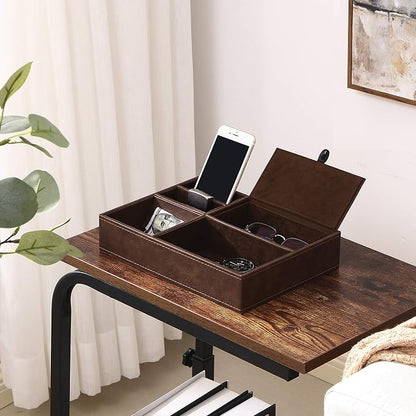 BEWISHOME Mens Valet Tray for men, Nightstand Organizer, Dresser Organizer - Image 5