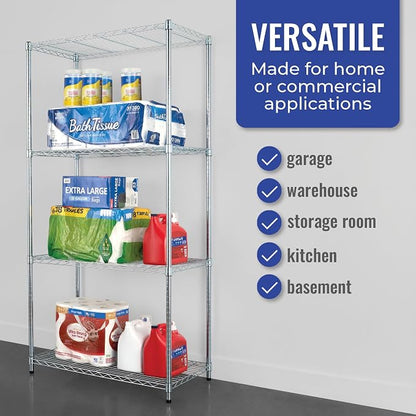 SafeRacks - NSF Certified Storage Shelves, Heavy Duty Steel Wire Unit - Image 3