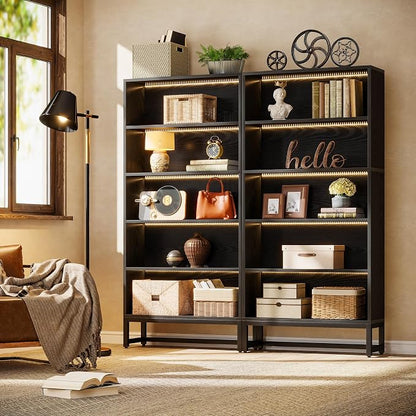 Tribesigns Tall Bookcase Black Bookshelf, 70.8” Large Bookcases Organizer - Image 3