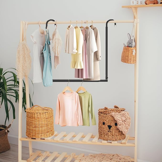 Hanging Closet Rod Adjustable Width Height Closet Rods - Image 7