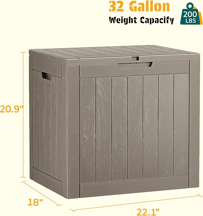 NUNU LAB 32 Gallon Outdoor Storage Box Waterproof, Outside Package Delivery - Image 3