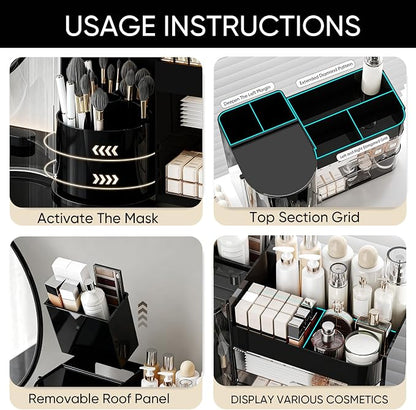 Makeup Organizer, Rotating Cosmetic Storage Organizer - Image 4
