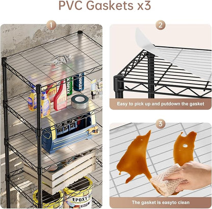 SINGAYE Small Wire 5 Adjustable Shelves Pantry Metal Shelf Floor Organizer | - Image 5