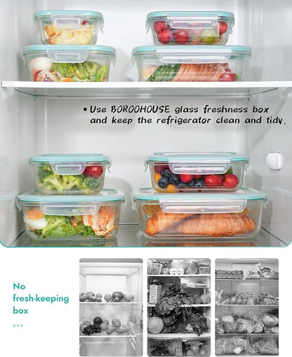 8-Piece Borosilicate Glass Food Storage Containers Set - Image 7