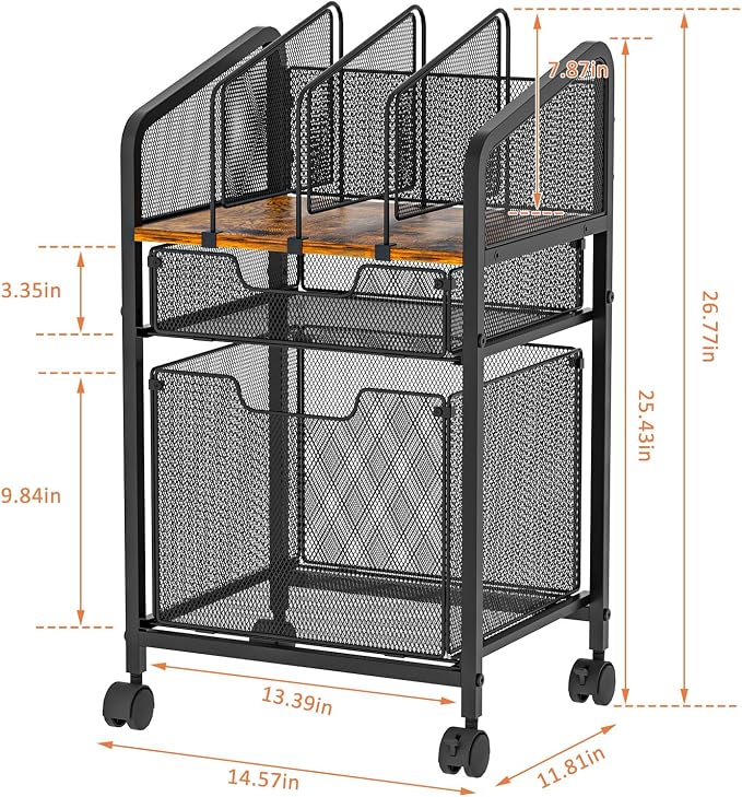 Tiaoheka Rolling File Cabinet - Image 2