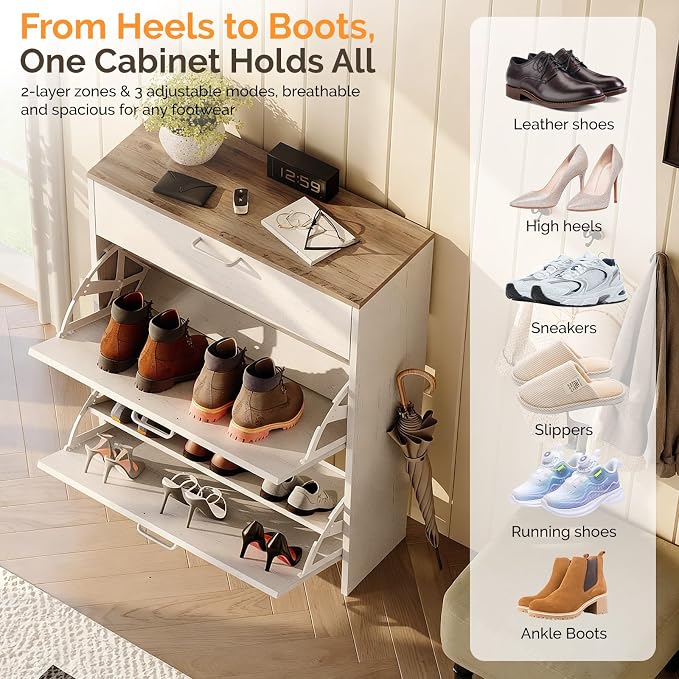 VINGLI Shoe Cabinet Storage for Entryway Ultra Slim - Image 4