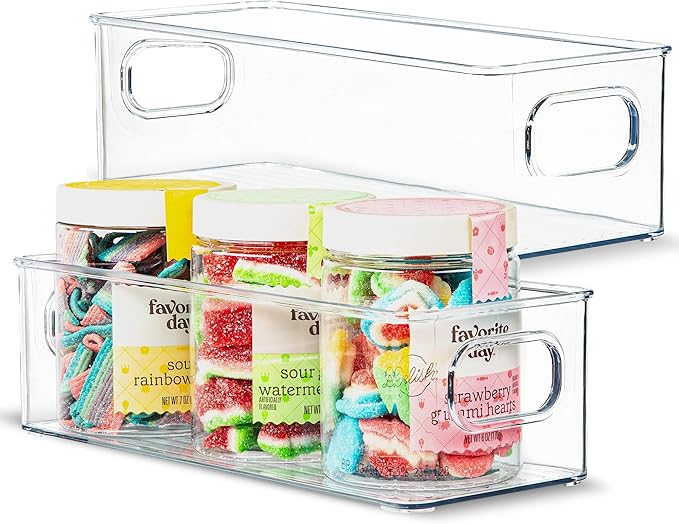 primebox Plastic Food Storage Clear Container 2 Pack Bin by primebox