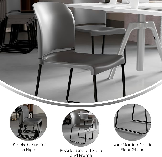 Flash Furniture Hercules Series Contoured Stacking Chairs - Image 5