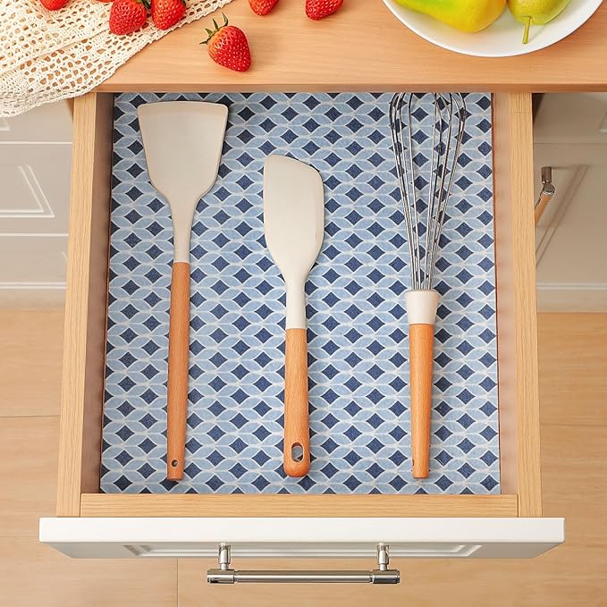 Cooyes 6 Pack Cloth Shelf Liners 17.7" × 36", Non-Slip Refrigerator Liners - Image 4