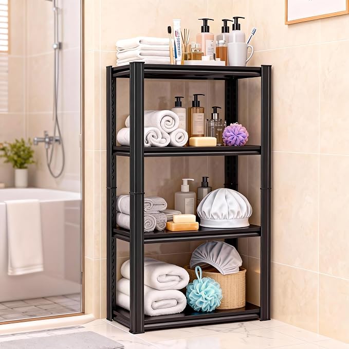 Kitchen Storage Rack, 2 Tier Metal Shelving Unit, Small Pantry Shelves by BEESTMUEBLE