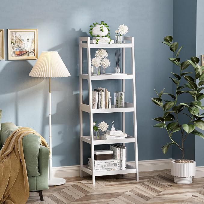 Bookshelf, 5 Tier Ladder Bookcase - Image 2