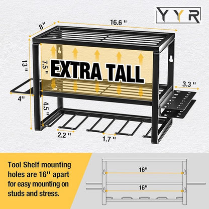YYR Heavy Duty Power Tool Organizer Wall Mount, Cordless Drill Hanger Storage - Image 2