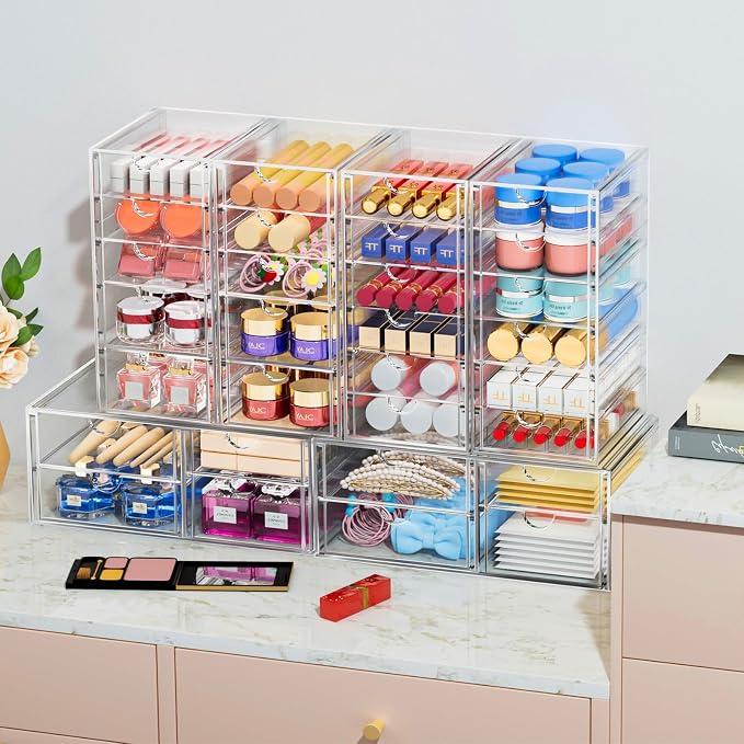 2 Pack Desk Organizers, Makeup Organizer Storage - Image 2