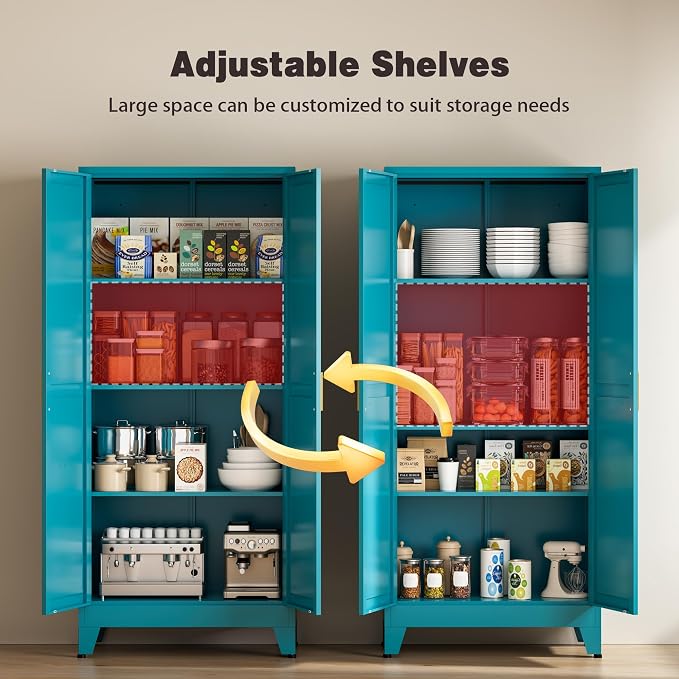 Metal Pantry Cabinet, Living Room, Dining Room, Bathroom and Home - Image 4