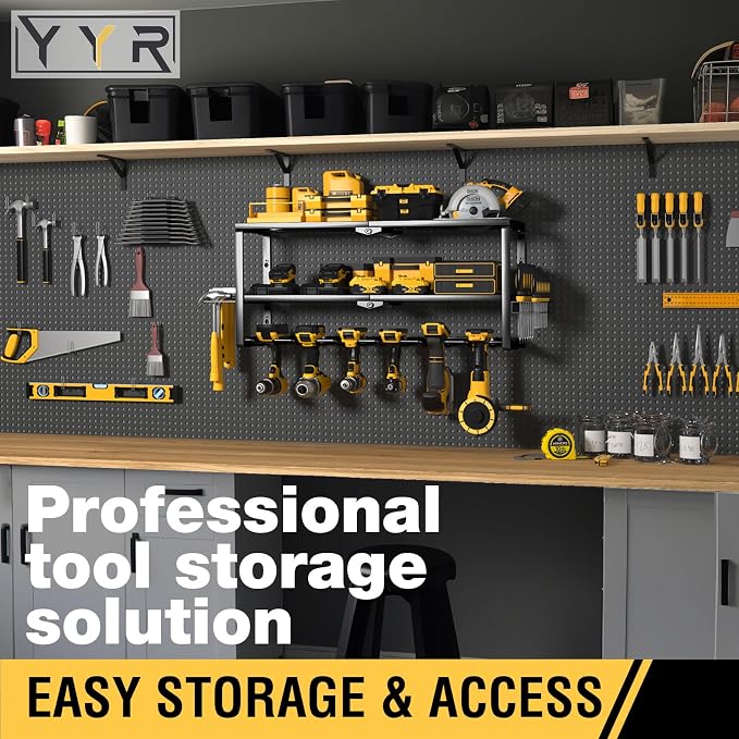 YYR Heavy Duty Power Tool Organizer Wall Mount, Cordless Drill Hanger Storage - Image 6