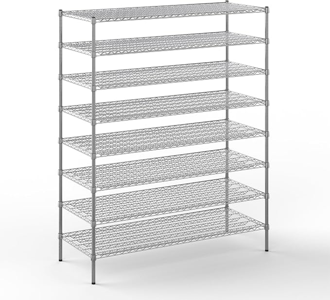 24" Deep x 60" Wide x 74" Height Wire Shelving Kit | 8-Tier | NSF Commercial by Regal+Altair
