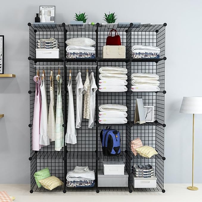 UNICOO - 14 * 14 inch Big Cube Multi Use DIY 20 Cube Wire Grid Organizer - Image 4