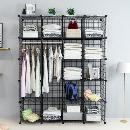 UNICOO - 14 * 14 inch Big Cube Multi Use DIY 20 Cube Wire Grid Organizer - Image 4