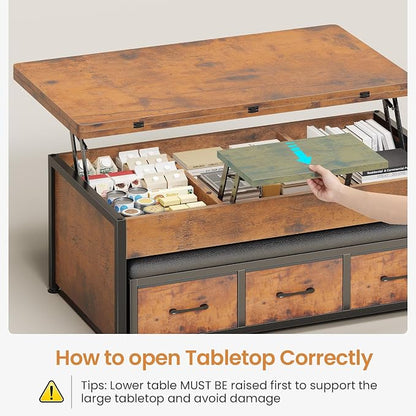 Itaar Lift Top Coffee Table Set, Center Table - Image 8