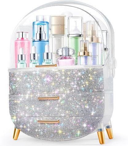 Teen Girls Gift Makeup Organizer, Skincare & Jewelry Storage, Cosmetics Display by PteslyForBetterLife