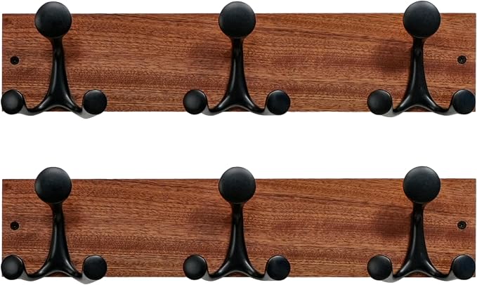 SKOLOO 17-Inch Wood Coat Rack Wall Mount by SKOLOO