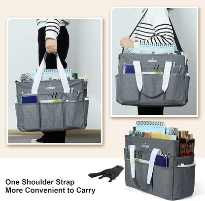 JJRING Craft Organizer Tote Bag, Large Art Storage Caddy - Image 5