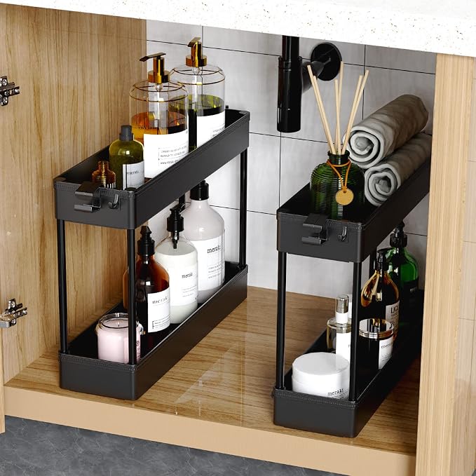 SPACEKEEPER Slim Rolling Storage Cart, 4 Tier Bathroom Cart Organizer, Mobile - Image 3